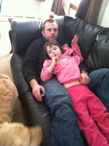 Ally just loves her daddy!